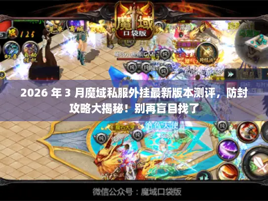 2026 年 3 月魔域私服外挂最新版本测评，防封攻略大揭秘！别再盲目找了