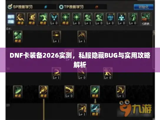 DNF卡装备2026实测，私服隐藏BUG与实用攻略解析