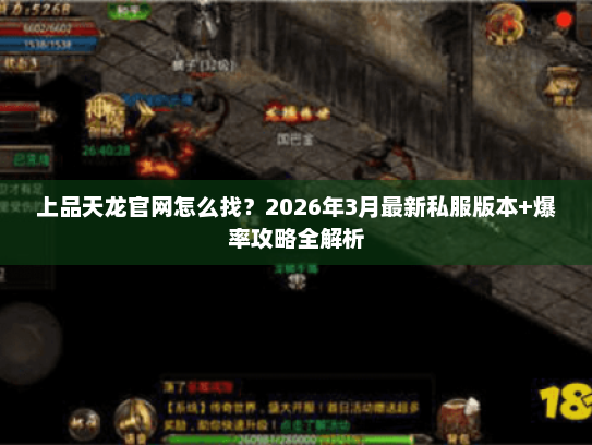 上品天龙官网怎么找？2026年3月最新私服版本+爆率攻略全解析