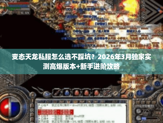 变态天龙私服怎么选不踩坑？2026年3月独家实测高爆版本+新手进阶攻略