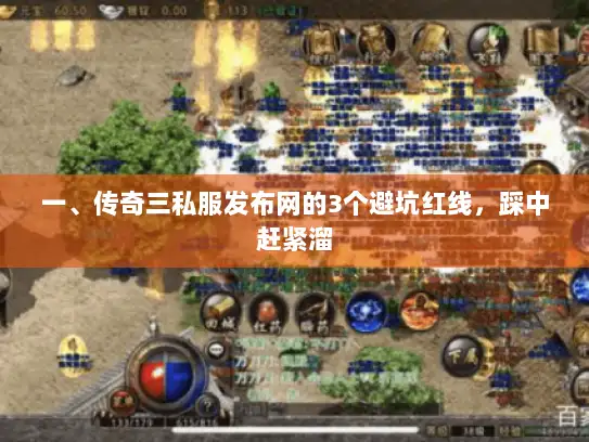 一、传奇三私服发布网的3个避坑红线，踩中赶紧溜