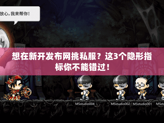 想在新开发布网挑私服？这3个隐形指标你不能错过！