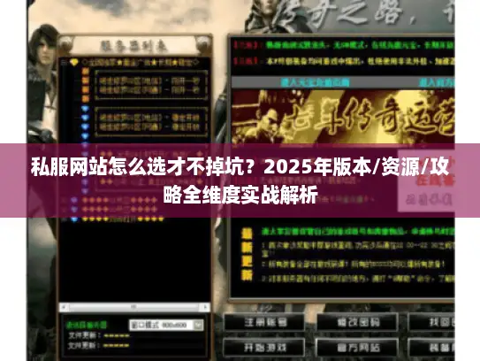 私服网站怎么选才不掉坑？2025年版本/资源/攻略全维度实战解析