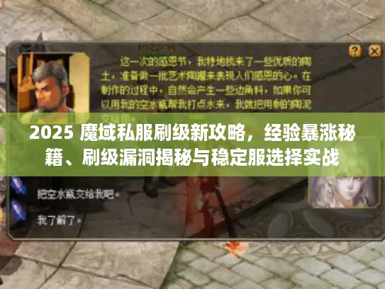 2025 魔域私服刷级新攻略，经验暴涨秘籍、刷级漏洞揭秘与稳定服选择实战