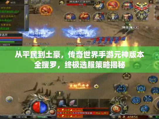 从平民到土豪，传奇世界手游元神版本全搜罗，终极选服策略揭秘