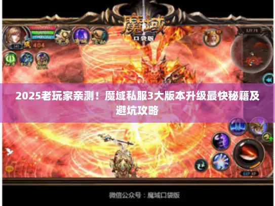 2025老玩家亲测！魔域私服3大版本升级最快秘籍及避坑攻略