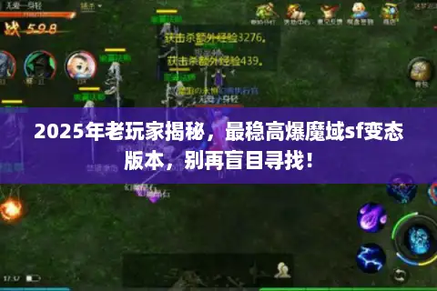 2025年老玩家揭秘，最稳高爆魔域sf变态版本，别再盲目寻找！