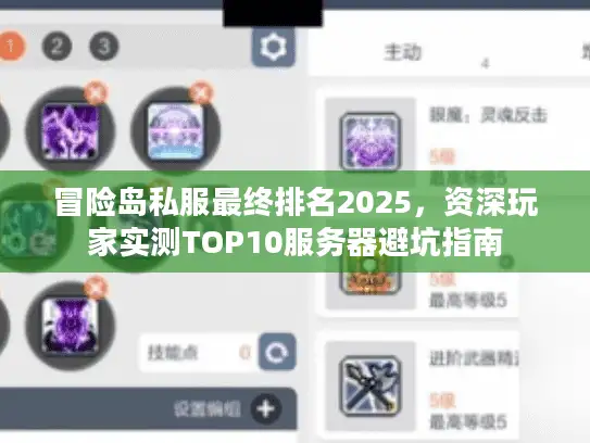 冒险岛私服最终排名2025,资深玩家实测TOP10服务器避坑指南 冒险岛私服最终排名2025,资深玩家实测TOP10服务器避坑指南