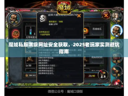 魔域私服满级网址安全获取，2025老玩家实测避坑指南