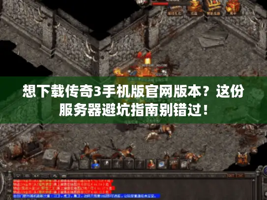 想下载传奇3手机版官网版本？这份服务器避坑指南别错过！