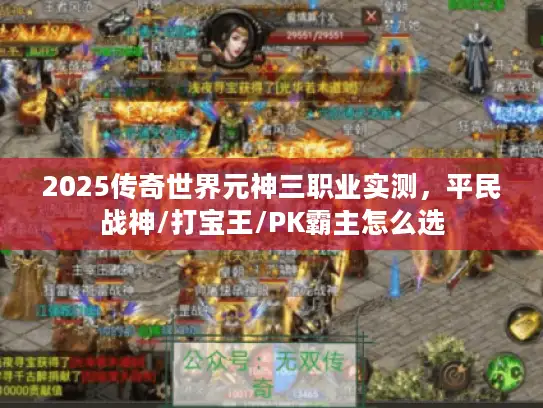 2025传奇世界元神三职业实测，平民战神/打宝王/PK霸主怎么选