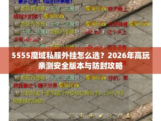 5555魔域私服外挂怎么选？2026年高玩亲测安全版本与防封攻略