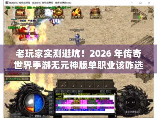老玩家实测避坑！2026 年传奇世界手游无元神版单职业该咋选？