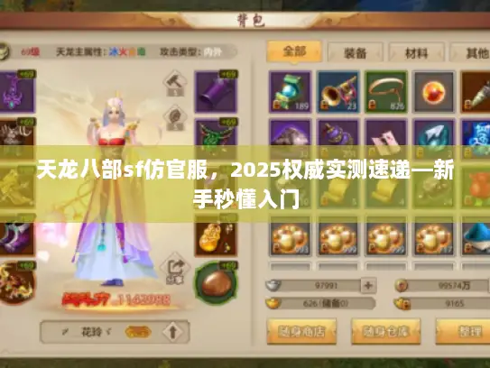 天龙八部sf仿官服，2025权威实测速递—新手秒懂入门