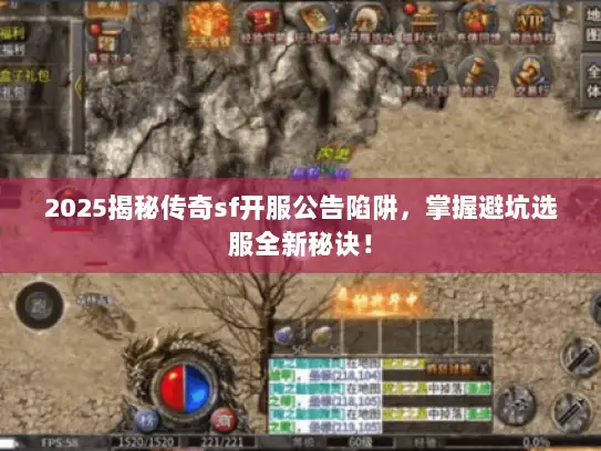 2025揭秘传奇sf开服公告陷阱，掌握避坑选服全新秘诀！