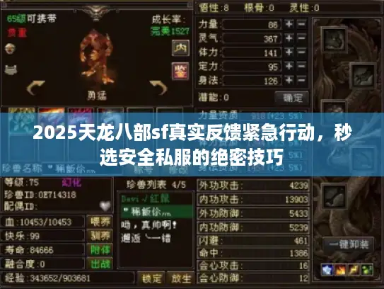 2025天龙八部sf真实反馈紧急行动,秒选安全私服的绝密技巧 2025天龙八部sf真实反馈紧急行动,秒选安全私服的绝密技巧