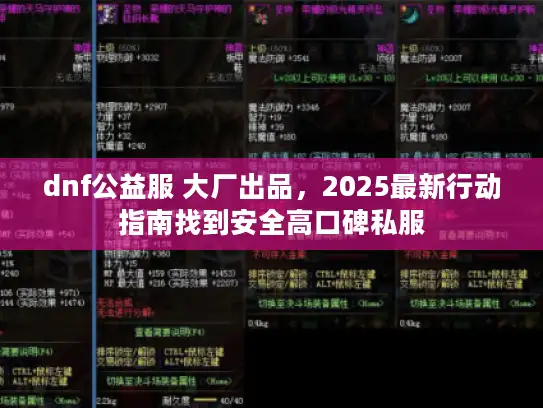 dnf公益服 大厂出品,2025最新行动指南找到安全高口碑私服 dnf公益服 大厂出品,2025最新行动指南找到安全高口碑私服