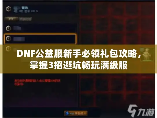 DNF公益服新手必领礼包攻略,掌握3招避坑畅玩满级服 DNF公益服新手必领礼包攻略,掌握3招避坑畅玩满级服
