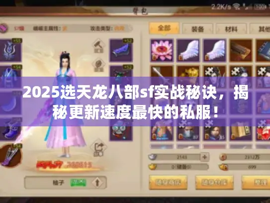 2025选天龙八部sf实战秘诀，揭秘更新速度最快的私服！