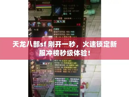 天龙八部sf 刚开一秒，火速锁定新服冲榜秒级体验！