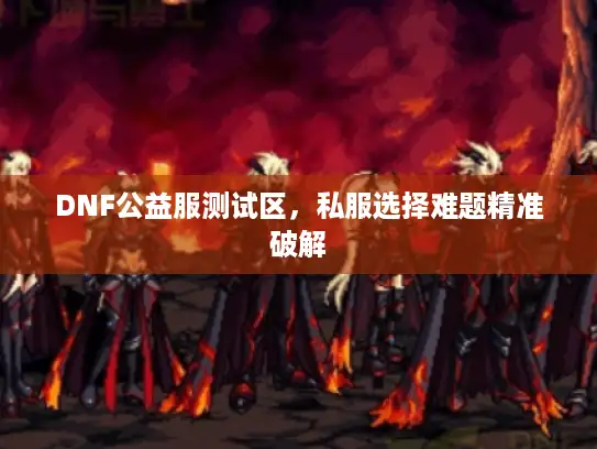 DNF公益服测试区，私服选择难题精准破解
