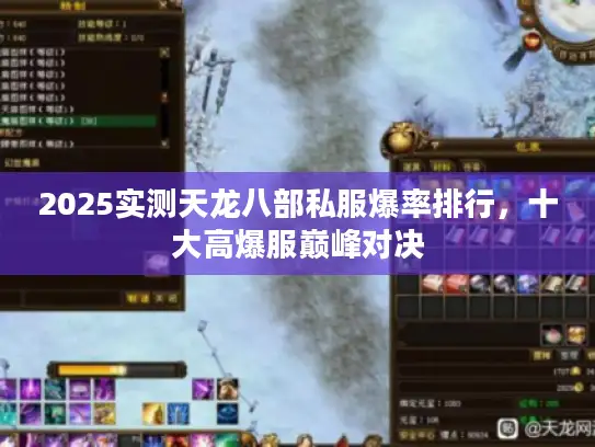 2025实测天龙八部私服爆率排行，十大高爆服巅峰对决