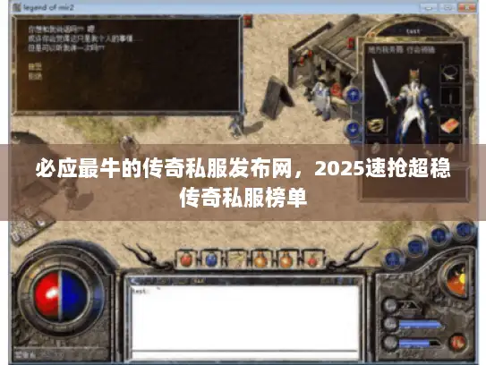 必应最牛的传奇私服发布网，2025速抢超稳传奇私服榜单