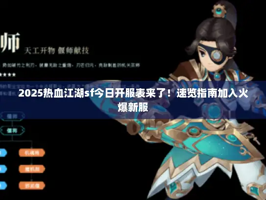 2025热血江湖sf今日开服表来了！速览指南加入火爆新服