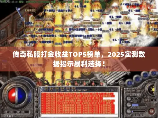 传奇私服打金收益TOP5榜单，2025实测数据揭示暴利选择！