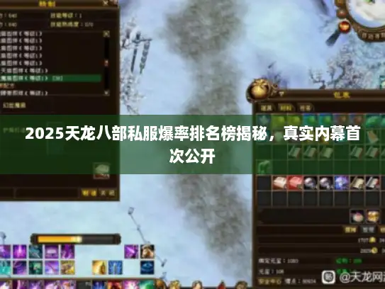 2025天龙八部私服爆率排名榜揭秘，真实内幕首次公开