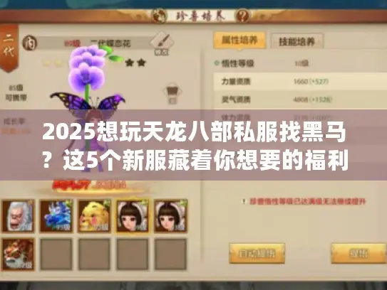 2025想玩天龙八部私服找黑马？这5个新服藏着你想要的福利！