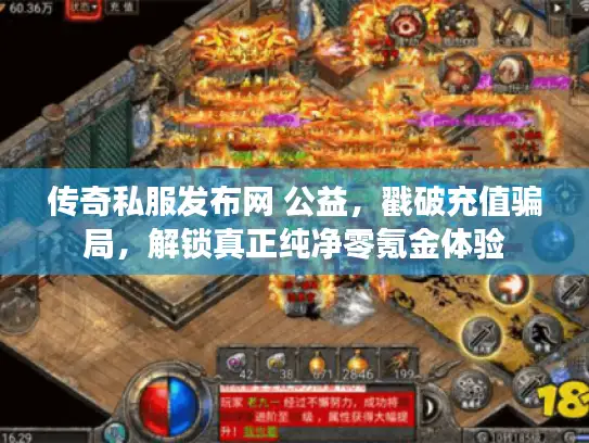 传奇私服发布网 公益，戳破充值骗局，解锁真正纯净零氪金体验