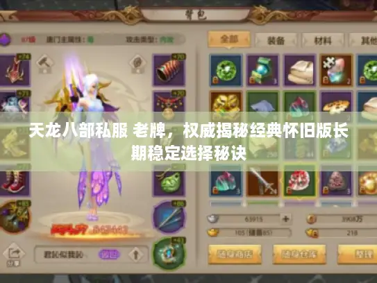 天龙八部私服 老牌，权威揭秘经典怀旧版长期稳定选择秘诀