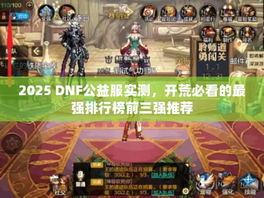 2025 DNF公益服实测,开荒必看的最强排行榜前三强推荐 2025 DNF公益服实测,开荒必看的最强排行榜前三强推荐