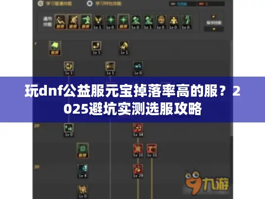 玩dnf公益服元宝掉落率高的服?2025避坑实测选服攻略 玩dnf公益服元宝掉落率高的服?2025避坑实测选服攻略