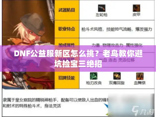 DNF公益服新区怎么挑？老鸟教你避坑捡宝三绝招