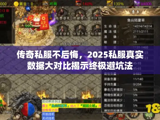 传奇私服不后悔，2025私服真实数据大对比揭示终极避坑法