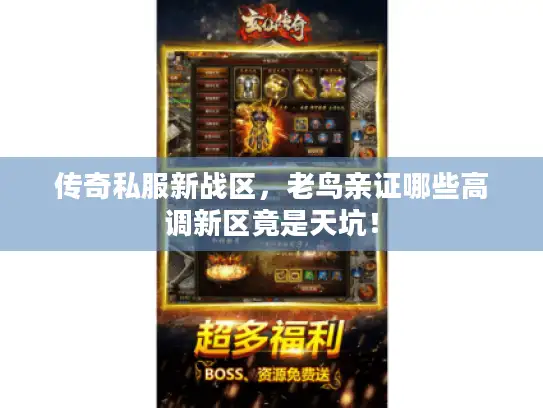 传奇私服新战区，老鸟亲证哪些高调新区竟是天坑！