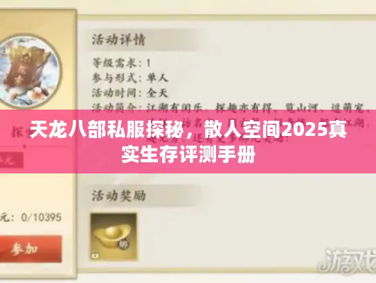 天龙八部私服探秘，散人空间2025真实生存评测手册