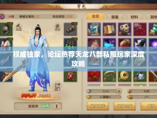 权威独家，论坛热荐天龙八部私服玩家深度攻略