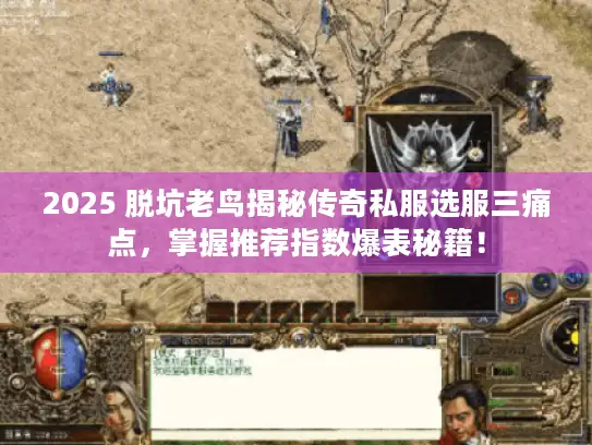 2025 脱坑老鸟揭秘传奇私服选服三痛点，掌握推荐指数爆表秘籍！