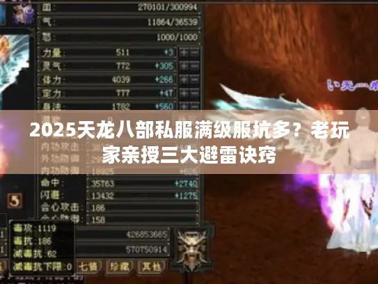 2025天龙八部私服满级服坑多？老玩家亲授三大避雷诀窍