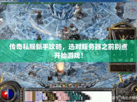 传奇私服新手攻略，选对服务器之前别点开始游戏！