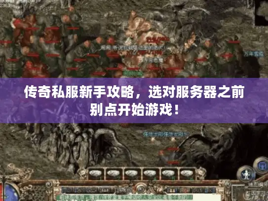 传奇私服新手攻略，选对服务器之前别点开始游戏！