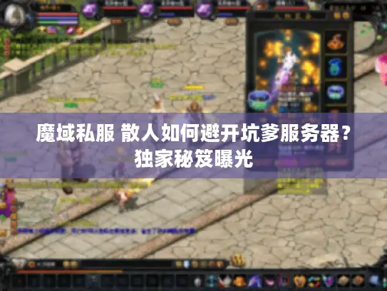 魔域私服 散人如何避开坑爹服务器？独家秘笈曝光