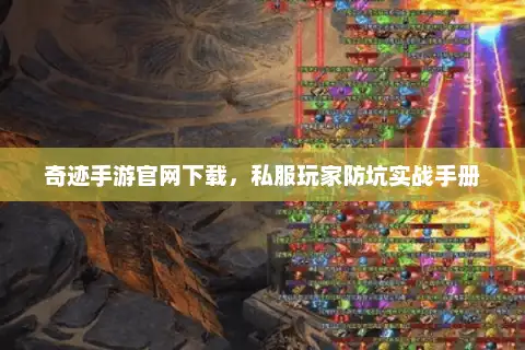 奇迹手游官网下载，私服玩家防坑实战手册