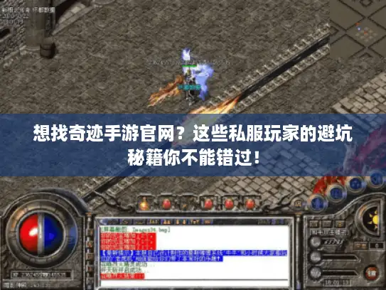 想找奇迹手游官网？这些私服玩家的避坑秘籍你不能错过！