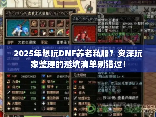 2025年想玩DNF养老私服？资深玩家整理的避坑清单别错过！