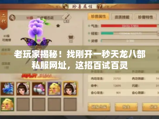 老玩家揭秘！找刚开一秒天龙八部私服网址，这招百试百灵