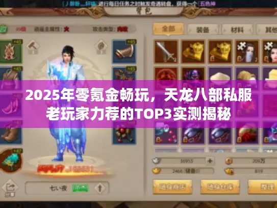 2025年零氪金畅玩，天龙八部私服老玩家力荐的TOP3实测揭秘